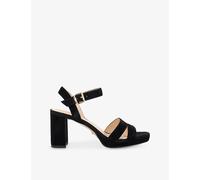 Dune Womens Dune Manifesting Mini Suede Platform Sandals Black Suede Mix Eur 37 / 4 UK Women