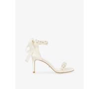 Dune Womens Dune Memories Satin Heeled Sandals Ivory Satin Eur 38/5 UK Women