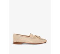 Dune Womens Ecru Leather Graysons Tassel-embellished Slip-on Loafers Eur 41 / 8 Uk Women