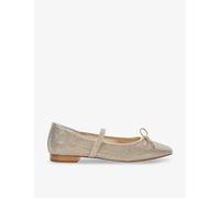 Dune Womens Gold-fabric Holly Crystal-embellished Woven Mary-jane Pumps Eur 40 / 7 Uk Women