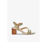 Dune Womens Gold-fabric Jelen Metallic-rope Heeled Sandals Eur 36 / 3 Uk Women
