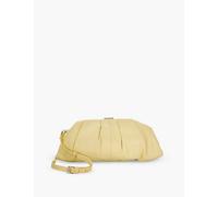 Dune Womens Lemon Leather Drapery Clutch Bag 1 Size