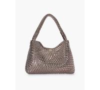 Dune Womens Pewter Synthetic Deliberate Metallic-woven Shoulder Bag 1 Size
