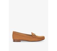Dune Womens Tan-nubuck Glenniee Snaffle-trim Flat Suede Loafers Eur 41 / 8 Uk Women