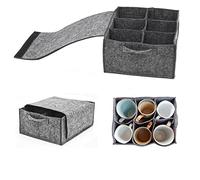 DuneDesign Felt Glass Holder for Caravan - 28x21 Cup Holder Motorhome Accessories Glasses Holder Caravan Storage Accessories Van Gadgets Campervan Cup Holder Suitcase Cup Holder Motor Home Gift Ideas