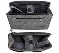 DuneDesign Felt Handbag Organiser 23x10x16cm Felt Bag Insert S Inner Pocket Grey