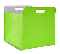 DuneDesign Felt Storage Box 33x33x38cm Kallax Felt Basket Ikea Shelf Insert Cube Green