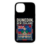 Dunedin New Zealand Flag Clock Tower Vintage Art Case for iPhone 14