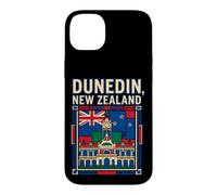 Dunedin New Zealand Flag Clock Tower Vintage Art Case for iPhone 14 Plus