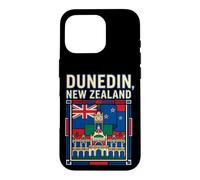 Dunedin New Zealand Flag Clock Tower Vintage Art Case for iPhone 16 Pro