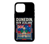 Dunedin New Zealand Flag Clock Tower Vintage Art Case for iPhone 16 Pro Max