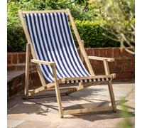 dunedin outdoor wooden deck chair in navy