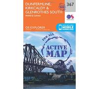 Explorer Active 367 Dunfermline, Kirkcaldy & Glenrothes South Map With Digital Version, Orange One Size
