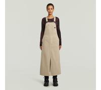 Dungaree Dress - Beige - Women L