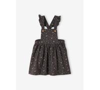 Dungaree Dress in Carded Cotton for Babies anthracite