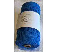 Dungaree Queen 3mm x 100m Macrame Cord, Dream Catchers, Wall Hanging. 100% cotton, soft, strong and durable. The cord is available in a variety of colours. (Blue)