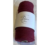 Dungaree Queen 3mm x 100m Macrame Cord, Dream Catchers, Wall Hanging. 100% cotton, soft, strong and durable. The cord is available in a variety of colours. (Wine Red)