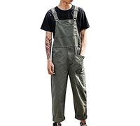 Dungarees for Men, Fashionable Relaxed Fit, Casual Overall Made of Cotton, Lightweight Dungarees with Pockets, Men's Cargo Trousers, Cotton Casual Work Trousers, Jogger Trousers, Outdoor Hiking