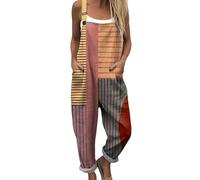 Dungarees for Women UK Plus Size Bee Floral Printed Wide Leg Bib Overalls With Pockets Summer Casual Fashion Adjustable Straps Loose Fit Sleeveless Jumpsuit Suspender for Holiday Everyday