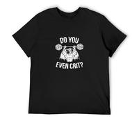Dungeon and Dra-Gons Do You Even Crit DND Board Game Men's Cotton T-Shirt Black Shirt Top Tee L