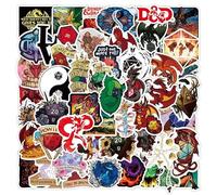 Dungeon and Dragons Vinyl Finish Die Cut Stickers Decals for Laptops Phones Cases Walls Luggage Books Water Bottles - 50 Stickers