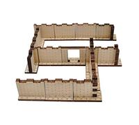 Dungeon Brick Walls (Set of 16) Wood Laser Cut 2" x 1" 3D Modular Terrain Tiles 28mm Scale Perfect for D&D, Dungeons & Dragons, Wargames and Other Tabletop RPG