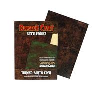 DUNGEON CRAFT Battle Map for DND & RPG - Double-Sided Gloss Laminated 24"x33" Mat with 1" Grid - Wet/Dry Erase Tabletop Terrain - Turned Earth Pack