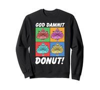 Dungeon Crawler Carl God Damnit Donut Cat Pop Art Book Sweatshirt