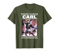 Dungeon Crawler Carl Vintage Paperback Illustration Book T-Shirt, Men, Olive Green, X-Large
