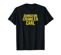 Dungeon Crawler Carl Yellow Text Logo LitRPG Series Book T-Shirt, Men, Black, 3X-Large