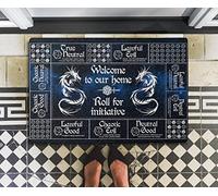 Dungeon Dragons Doormat,Welcome to Our Home Mat,Roll for Initiative Doormat,DND Game Gaming,Dungeons Master Doormat 30X18 In
