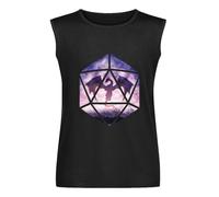 Dungeon Master Adventure Games Purple Sky Dragon Mens Black Sleeveless T-Shirt Graphic Tee Printed Unisex Vest Tank Tops Shirt XL