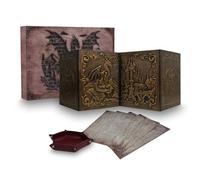 Dungeon Master Display with Dice Tray - DOJA Hobbies - DM Folding Screen 4 Panels in Copper Faux Leather, with Customizable Pockets and Templates, Accessory for Dungeons and Dragons