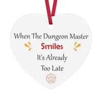 Dungeon Master Gift Dungeons and Dragons Gift When The Dungeon Master Smiles It's Already Too Late Ornament Keepsake Sign RPG Gamer Gift DND Player Gift Dungeon Master Fans Gift