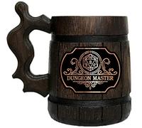 Dungeon Master Mug. Gamer Mug. Wooden Beer Tankard Made in Ukraine. Gift for Boyfriend. Wood Stein Dungeons and Dragons Mug. Wooden Mug. D&D Tankard. Geek Gift for Gamer/for Him. 0.6L 22 ounces