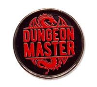 Dungeon Master Pin Badge - Natural Twenty D20 Button - TTRPG Gift for Card Games War Games and Tabletop games - Nerd Gift - DM enamel pin