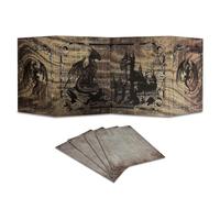 Dungeon Master Screen - DOJA Hobbies - DM Folding Screen 4 Panels Smooth Finish, with Pockets and Templates Included, Customizable Accessory for Dungeons and Dragons and Role Playing Games