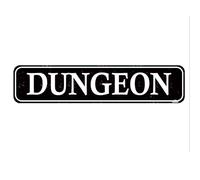 Dungeon Sign Street Sign Rustic Sign for Door Name Plate Plaque Home Patio Garden Bar Farm House Garage Wall Decor Metal Tin Sign Black 16 x 4 Inch