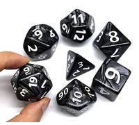 Giant Dice- DND Dice Set 25mm RPG Dice for Dungeons and Dragons D&D Pathfinder MTG Role Playing Dice Giant Black Polyhedral Large Dice