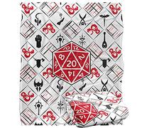 DUNGEONS AND DRAGONS D20 Pattern Silky Touch Super Soft Throw Blanket 152 x 127 cm