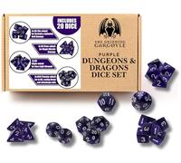 Dungeons and Dragons Dice Set x 20 Pearl Purple RPG Accessory - Epic Gaming DnD TTRPG - Polyhedral Dice Sets D&D - Role-Playing Dice Set - Pathfinder MTG Table Top RPG - D and D Poly (Ultimate)
