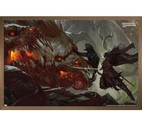 Dungeons and Dragons - Drizzt vs Demogorgon Wall Poster, 34L" x 22.4W", Bronze Framed Version