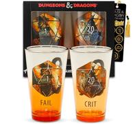Dungeons and Dragons Glassware for Adults - Bundle with 2 Pack 16 Oz Drinking Glasses Plus More | Dungeons and Dragons Collectible Drinkware