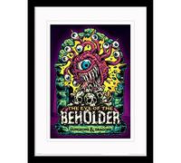 Dungeons and Dragons Print in Black Picture Frame Collector Edition (Beholder Design) Dungeons and Dragons Wall Art, 30cm x 40cm. Dungeons and Dragons Gifts - Official Merchandise