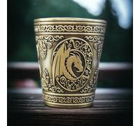 Dungeons and Dragons Themed Metal Shot Glasses (Antique Gold)