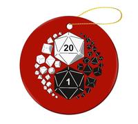 Dungeons And Dragons Yin And Yang Christmas Tree Decorations Round Ornaments Hanging Living Room Xmas Decor Accessories 1 Pcs