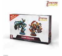 Dungeons & Lasers Runic Golems Eternal Guardians Large DND Miniatures - 2 Large Models for RPG Games - Unpainted, Unassembled - for 14+ Years