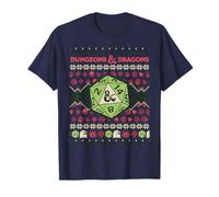 Dungeons & Dragons 20-Sided Dice Ugly Christmas T-Shirt