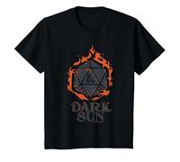 Dungeons & Dragons 50th Anniversary D20 Dark Sun Vintage T-Shirt, Youth, Black, X-Small