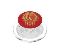 Dungeons & Dragons 50th Anniversary Gold Dragon Circle Logo PopSockets PopGrip for MagSafe